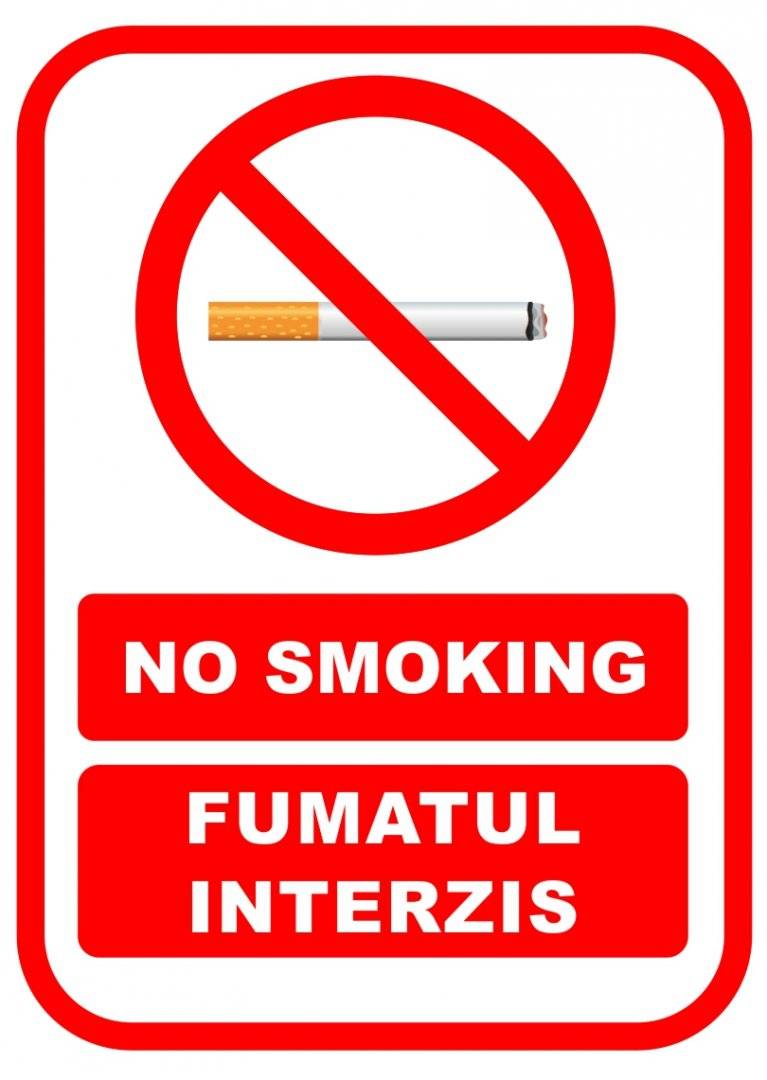  AUTOCOLANT FUMATUL INTERZIS / NO SMOKING 10/15CM