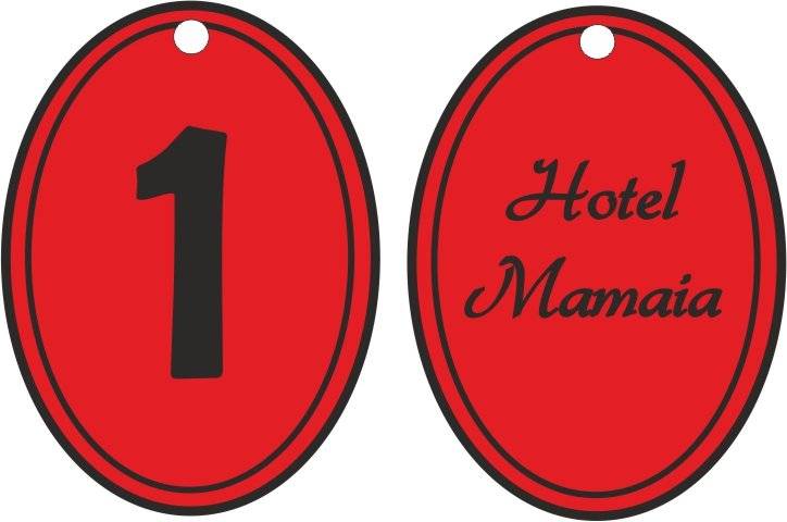   Breloc gravat fata-verso pentru apartament sau hotel