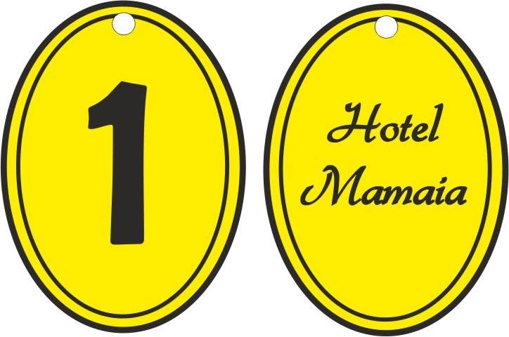   Breloc gravat fata-verso pentru apartament sau hotel