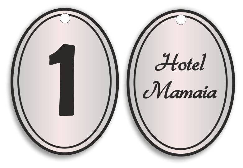   Breloc gravat fata-verso pentru apartament sau hotel