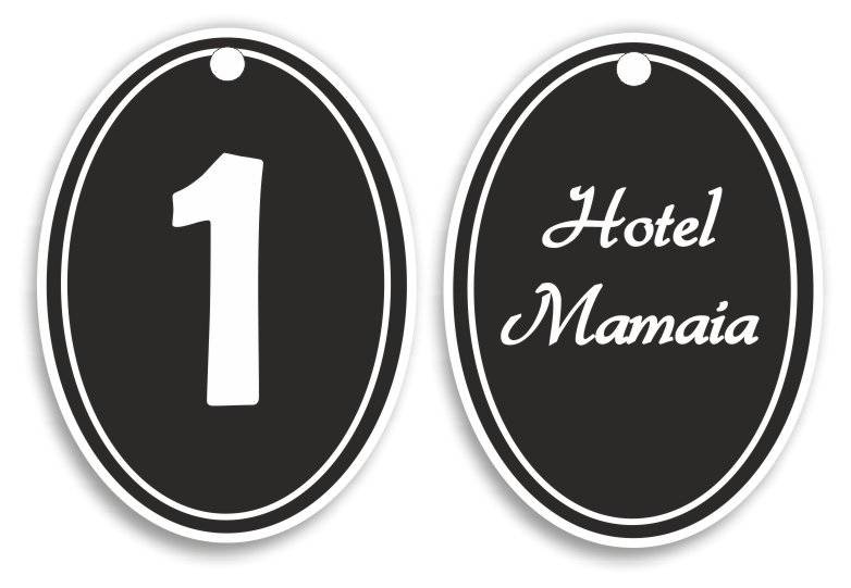   Breloc gravat fata-verso pentru apartament sau hotel