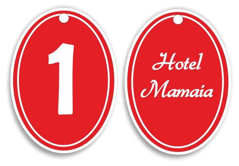   Breloc gravat fata-verso pentru apartament sau hotel