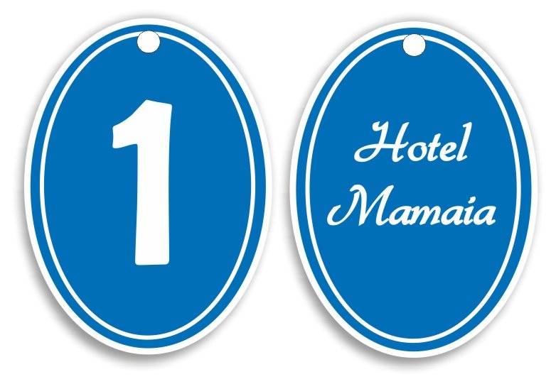   Breloc gravat fata-verso pentru apartament sau hotel