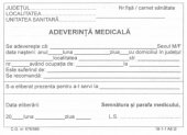 Adeverinta medicala A6, carnet 100 file, coperta carton 