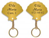 Breloc gravat fata-verso pentru hotel 