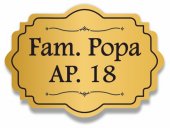 PLACUTA GRAVATA USA CU NR APARTAMENT SI NUME