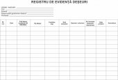 REGISTRU DE EVIDENTA DESEURI MEDICALE, carnet A4 50 file, coperta carton
